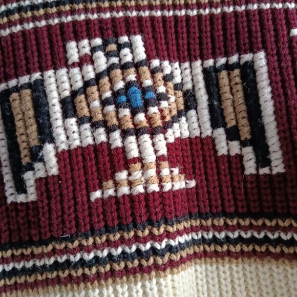 XL🔴Forever 21 Men's White and Burgundy Jumper Sweater - Picture 5 of 8